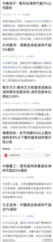 持环境促23家公司周末发布减持公告k8凯发国际入口感恩A股!优良减